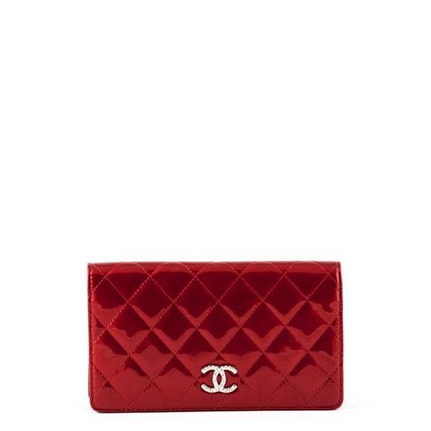 chanel quilted patent bifold wallet|genuine Chanel wallet.